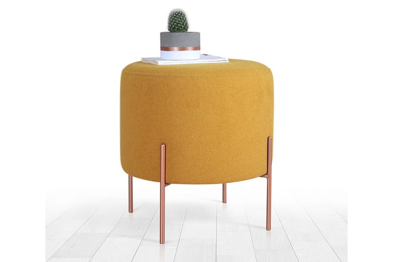 Yellowknife Sittepuff 40 cm - Sennepsgul - Møbler - Stoler & lenestoler - Krakk - Puff