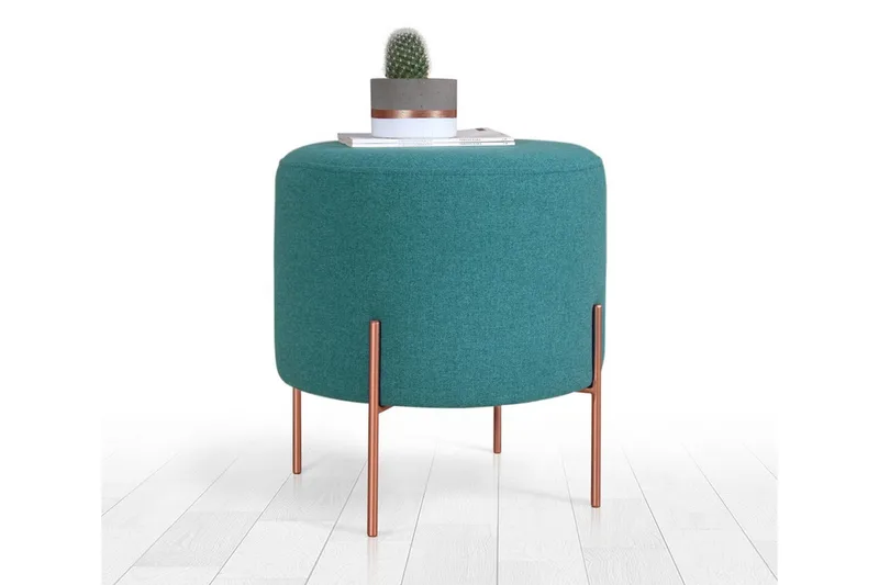 Yellowknife Sittepuff 40 cm - Turkis - Møbler - Stoler & lenestoler - Krakk - Puff