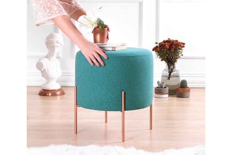 Yellowknife Sittepuff 40 cm - Turkis - Møbler - Stoler & lenestoler - Krakk - Puff