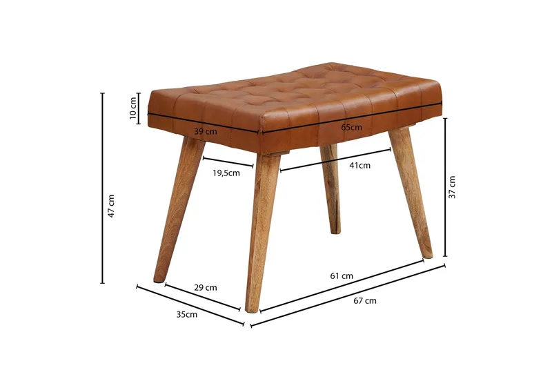 Rimantas Sittepuff - Brun - Møbler - Stoler & lenestoler - Krakk