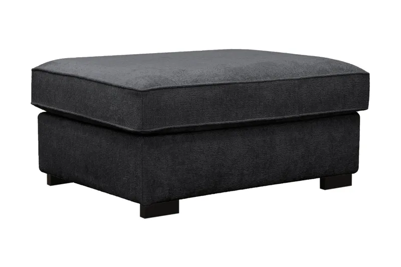 Rossita Fotskammel i chenille, Trenza 01, Svart Chenille