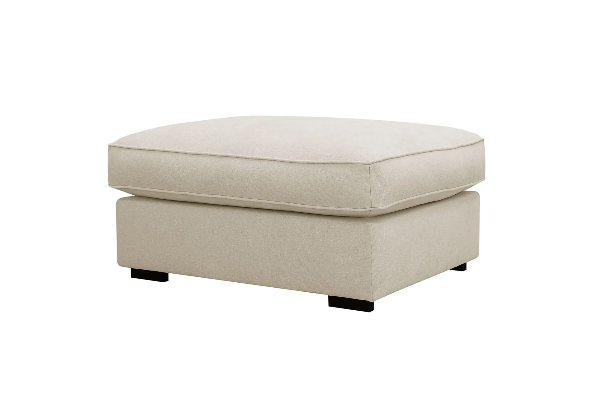 Rossita lyx Fotskammel - Beige Stoff