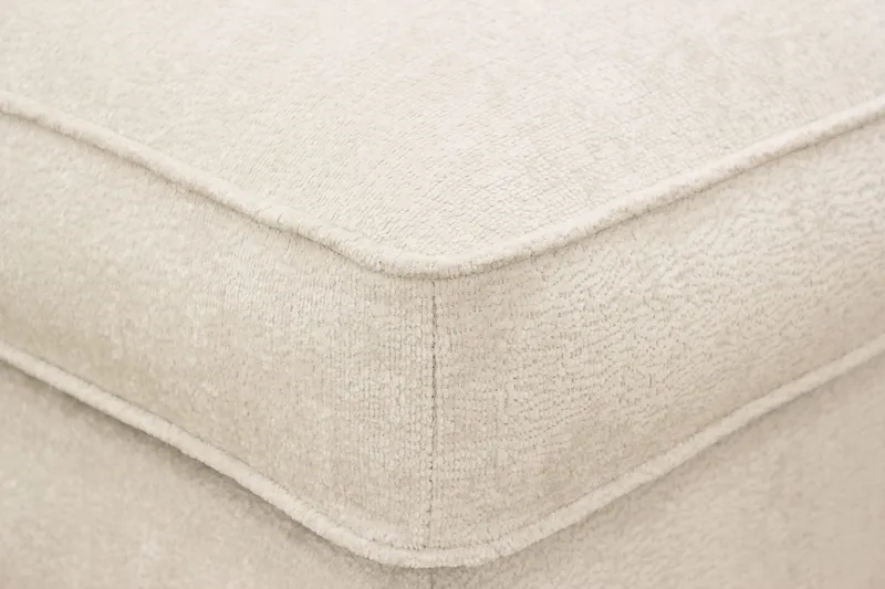 Rossita lyx Fotskammel - Trenza 06, Beige Chenille - Møbler - Stoler & lenestoler - Krakk - Fotskammel