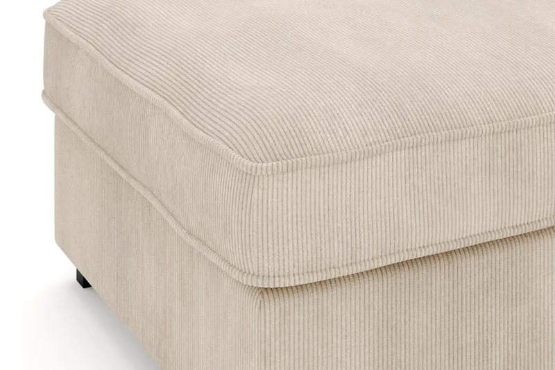 Rossita Puf i Kordfløyel - Greige - Møbler - Stoler & lenestoler - Krakk - Fotskammel
