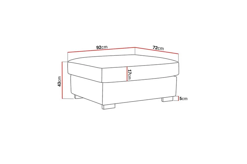 Rossita Puf i Fløyel - Beige - Møbler - Stoler & lenestoler - Krakk - Fotskammel