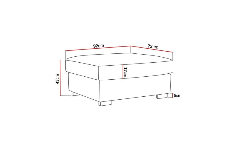 Rossita Puf i Kordfløyel - Beige - Møbler - Stoler & lenestoler - Krakk - Fotskammel