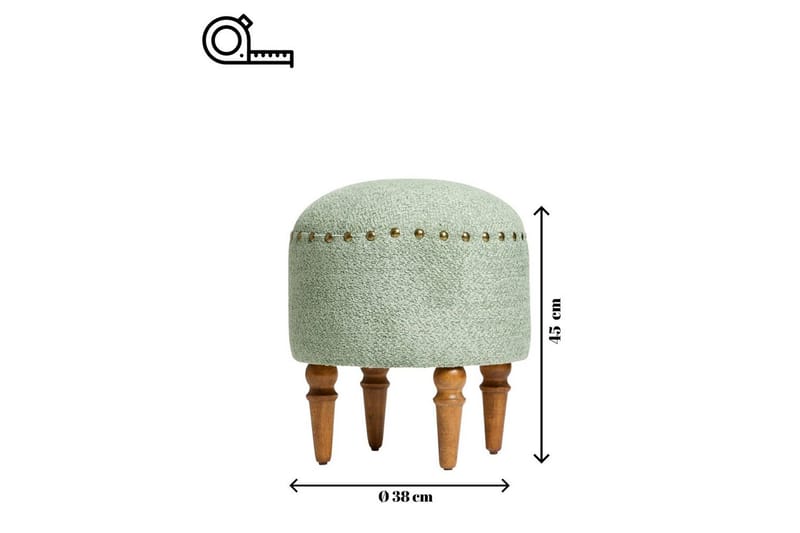 Rubby Fotpall 38 cm - Grønn - Møbler - Stoler & lenestoler - Krakk - Fotskammel