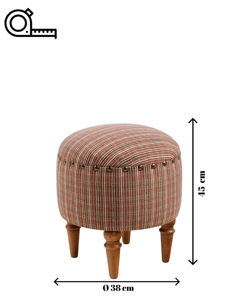 Rubby sittepuff 38 cm rund - Flerfarget - Møbler - Stoler & lenestoler - Krakk - Fotskammel