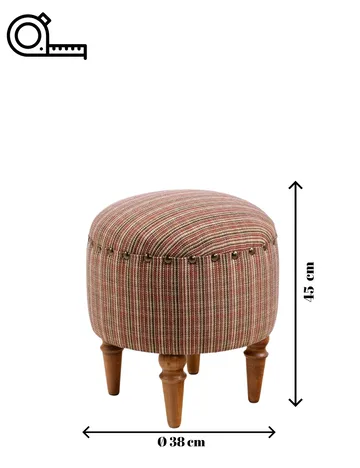 Rubby sittepuff 38 cm rund - Flerfarget - Møbler - Stoler & lenestoler - Krakk - Fotskammel