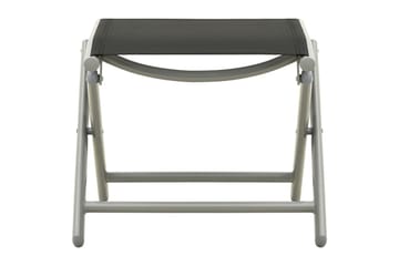 Sammenleggbar fotskammel svart og textilene og aluminium - Silver - Møbler - Stoler & lenestoler - Krakk - Fotskammel