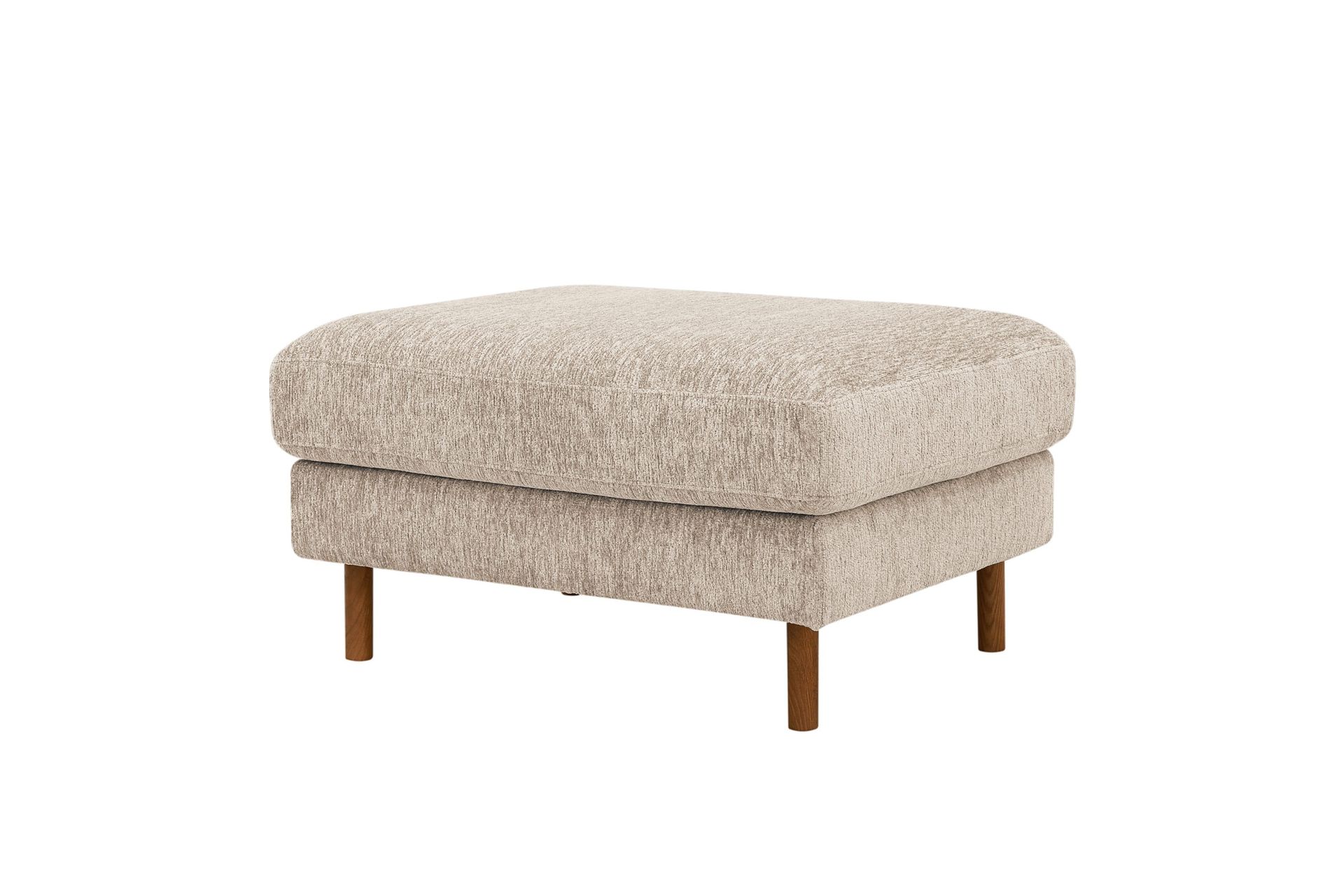 Scandi fotskammel i chenille - Beige