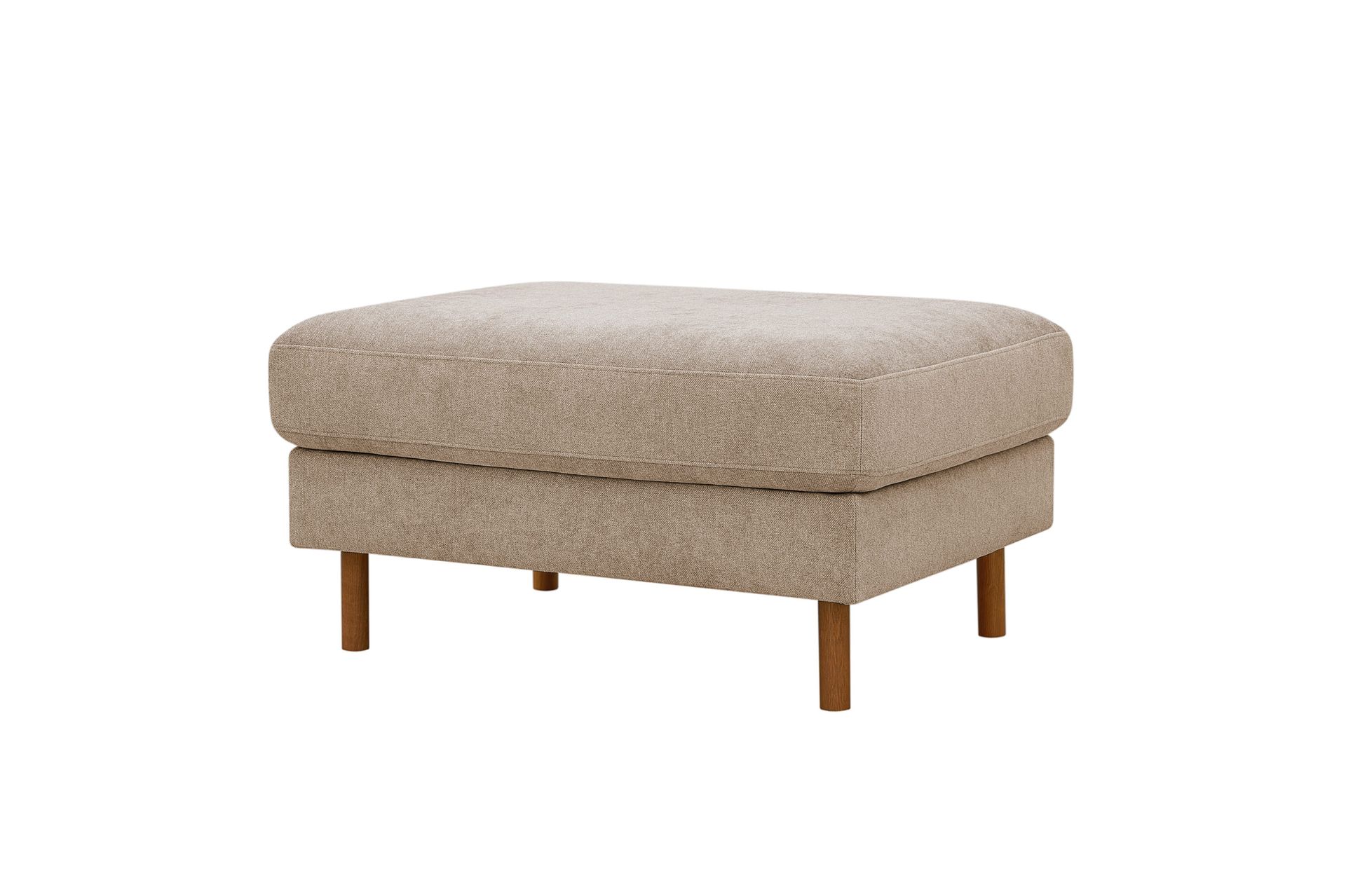 Scandi fotskammel i stoff - Beige
