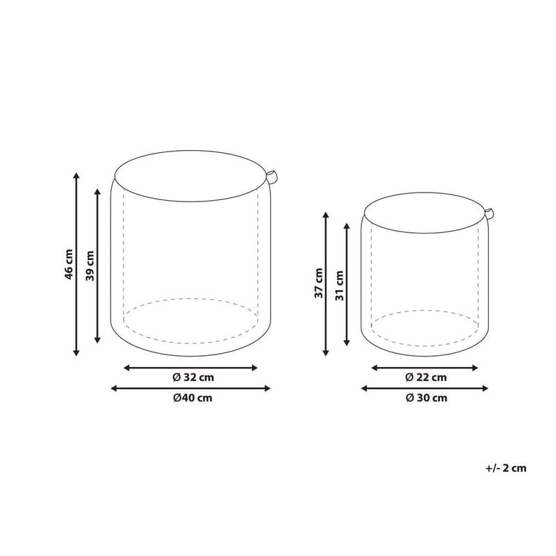 Sekk Berea 2-pakning - Hvit - Møbler - Stoler & lenestoler - Krakk - Puff
