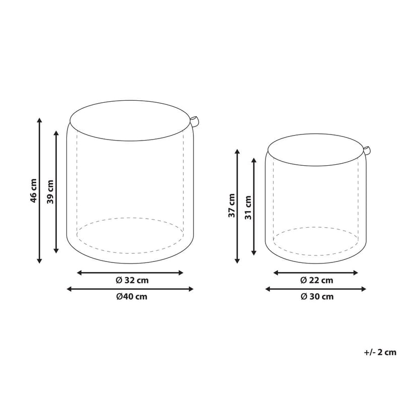 Sekk Berea 2-pakning - Brun - Møbler - Stoler & lenestoler - Krakk - Puff