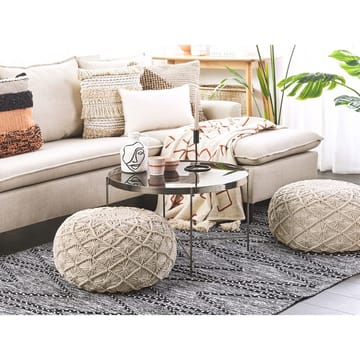 Sekk Berkane - Beige/50x50x30 - Møbler - Stoler & lenestoler - Krakk - Puff