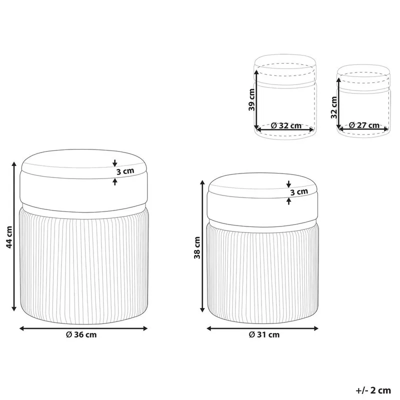 Sekk Camdenton 2-pakning - Grå - Møbler - Stoler & lenestoler - Krakk - Puff