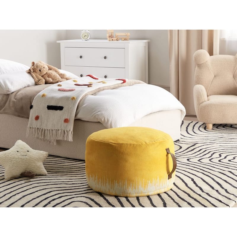 Sekk Kawai - Gul, hvit - Møbler - Stoler & lenestoler - Krakk - Puff