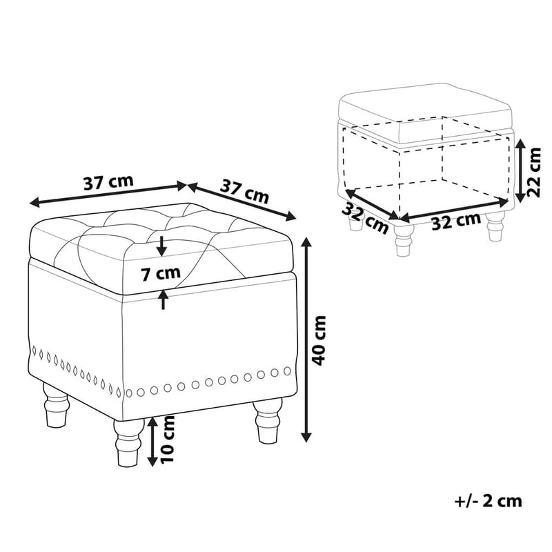 Sekk Loretto - Rosa, Svart - Møbler - Stoler & lenestoler - Krakk - Puff