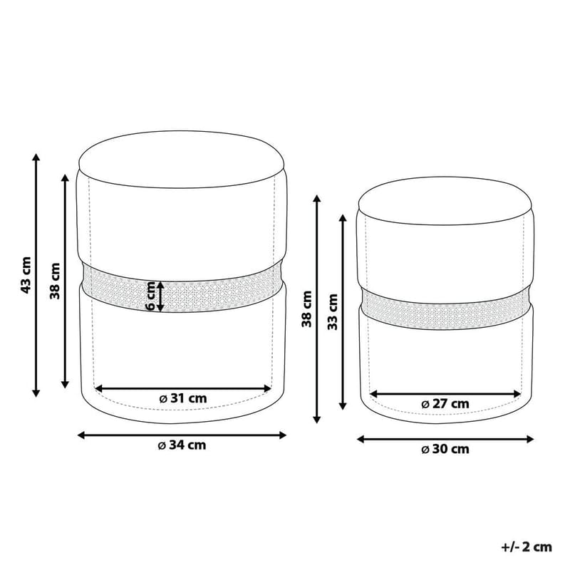 Sekk Medford 2-pakning - Grå - Møbler - Stoler & lenestoler - Krakk - Puff