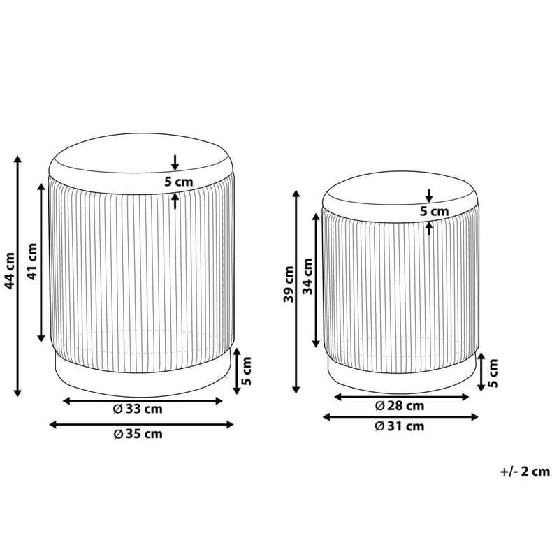 Sekk Miramar 2-pakning - Møbler - Stoler & lenestoler - Krakk - Puff