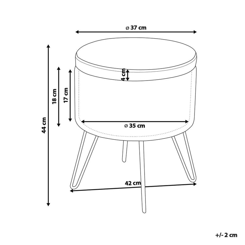 Sekk Silas - Beige, Gull - Møbler - Stoler & lenestoler - Krakk - Puff
