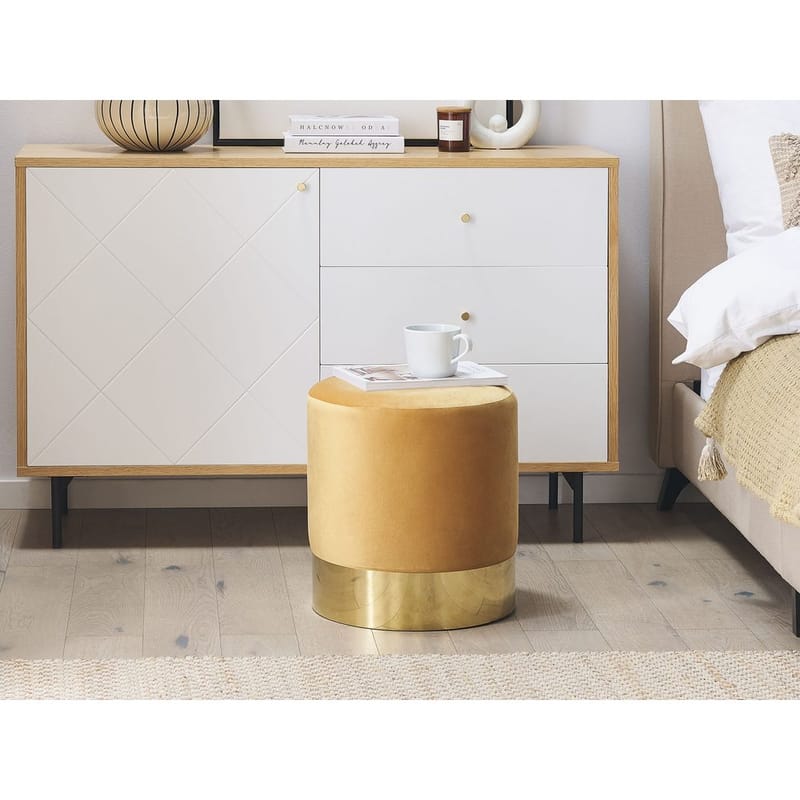 Sekk Sophia - Gul, gull - Møbler - Stoler & lenestoler - Krakk - Puff