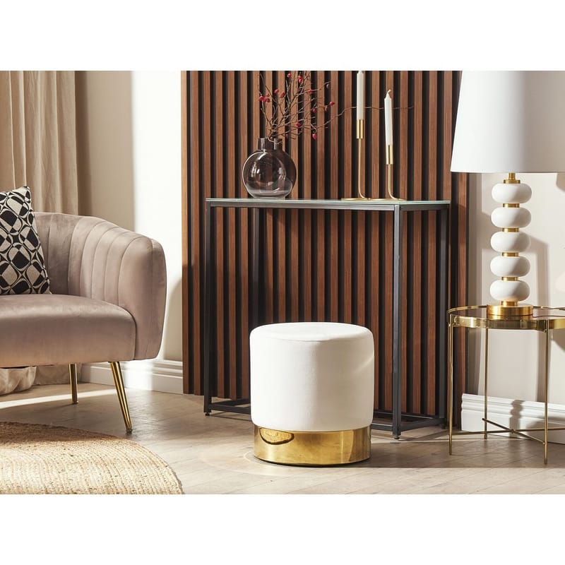 Sekk Sophia - Hvit, gull - Møbler - Stoler & lenestoler - Krakk - Puff