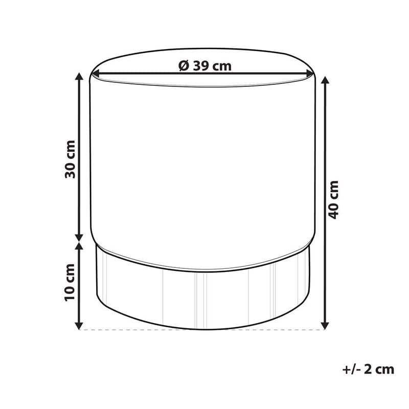 Sekk Sophia - Hvit, gull - Møbler - Stoler & lenestoler - Krakk - Puff