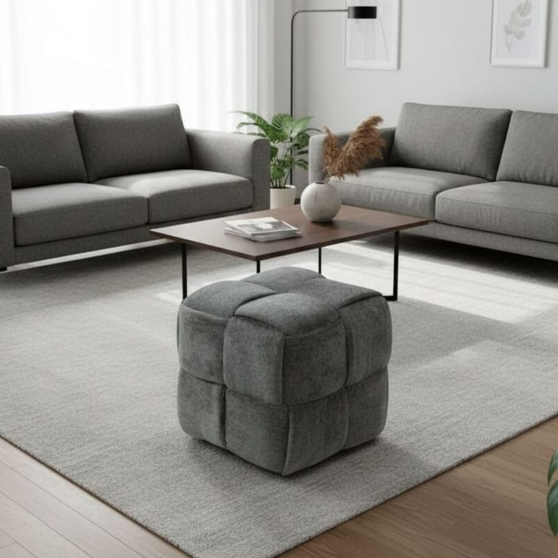 Senora Sittepuff 43 cm - Grå - Møbler - Stoler & lenestoler - Krakk - Puff