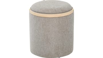 Serano puff med trehåndtak 40 cm rund - Grå - Møbler - Stoler & lenestoler - Krakk - Puff