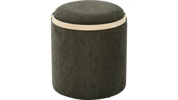 Serano puff med trehåndtak 40 cm rund - Grønn - Møbler - Stoler & lenestoler - Krakk - Puff