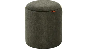 Serano puff med trehåndtak 40 cm rund - Grønn - Møbler - Stoler & lenestoler - Krakk - Puff