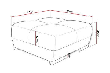 Simerly Fotskammel 90 cm - Beige - Møbler - Stoler & lenestoler - Krakk - Fotskammel