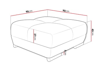 Simerly Fotskammel 90 cm - Oransje - Møbler - Stoler & lenestoler - Krakk - Fotskammel