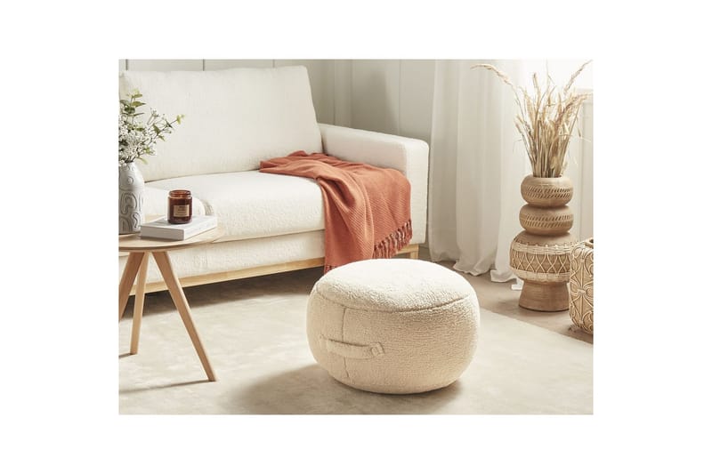Sittepuff Adlana Beige - Beige - Møbler - Stoler & lenestoler - Krakk - Puff