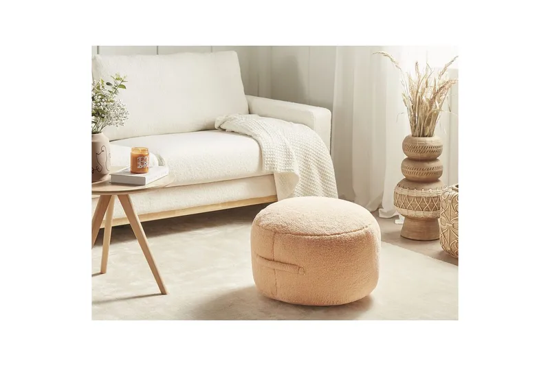 Sittepuff Adlana Oransje - Oransje - Møbler - Stoler & lenestoler - Krakk - Puff