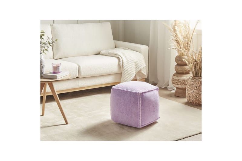 Sittepuff Alipur Fiolett - Fiolett - Møbler - Stoler & lenestoler - Krakk - Puff