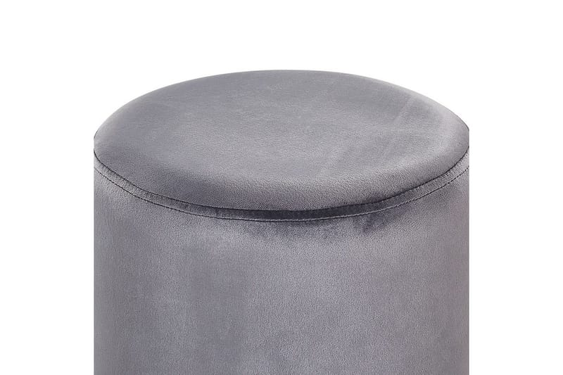 Sittepuff Brigitte Grå/Sølv - Grå/Sølv - Møbler - Stoler & lenestoler - Krakk - Puff