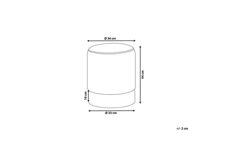Sittepuff Brigitte Grå/Sølv - Grå/Sølv - Møbler - Stoler & lenestoler - Krakk - Puff