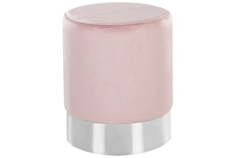 Sittepuff Brigitte Rosa/Sølv - Rosa/Sølv - Møbler - Stoler & lenestoler - Krakk - Puff