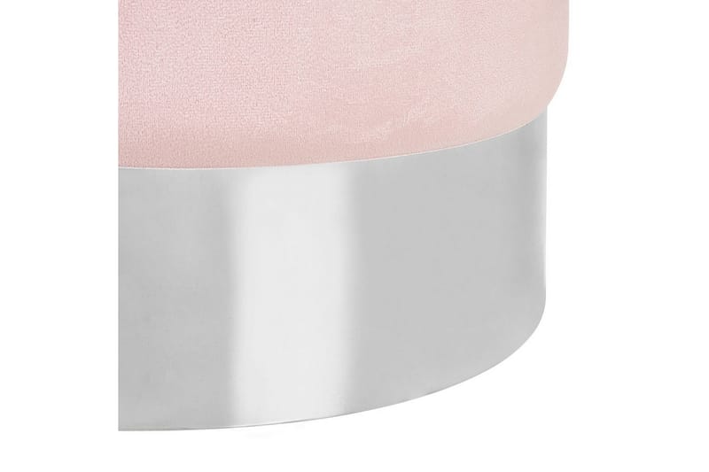 Sittepuff Brigitte Rosa/Sølv - Rosa/Sølv - Møbler - Stoler & lenestoler - Krakk - Puff