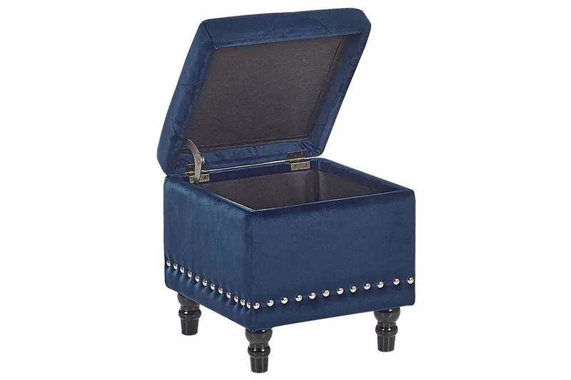 Sittepuff Loretto Blå - Blå - Møbler - Stoler & lenestoler - Krakk - Puff - Sittepuff med oppbevaring