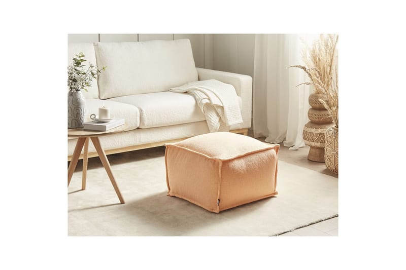 Sittepuff Sherali Oransje - Oransje - Møbler - Stoler & lenestoler - Krakk - Puff