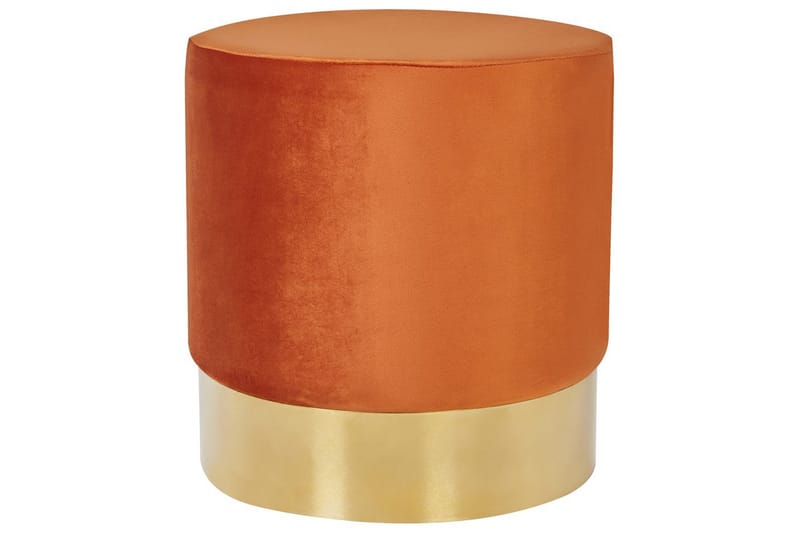 Sittepuff Sophia Oransje/gull - Oransje/gull - Møbler - Stoler & lenestoler - Krakk - Puff