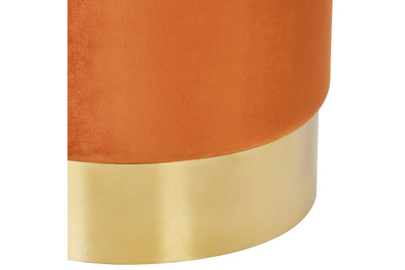 Sittepuff Sophia Oransje/gull - Oransje/gull - Møbler - Stoler & lenestoler - Krakk - Puff