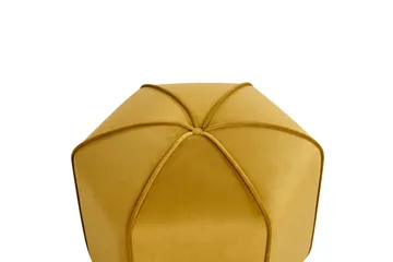 Sittepuff Wishek Gul - Gul - Møbler - Stoler & lenestoler - Krakk - Puff