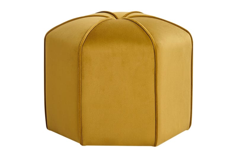 Sittepuff Wishek Gul - Gul - Møbler - Stoler & lenestoler - Krakk - Puff