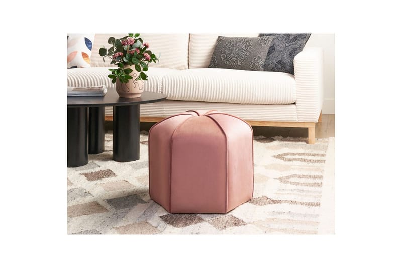 Sittepuff Wishek Rosa - Rosa - Møbler - Stoler & lenestoler - Krakk - Puff