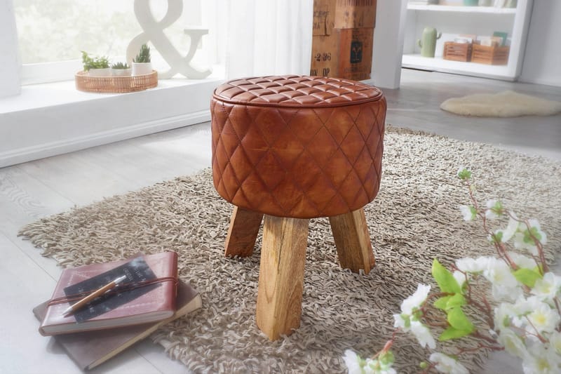 Soans Sittepuff - Brun - Møbler - Stoler & lenestoler - Krakk