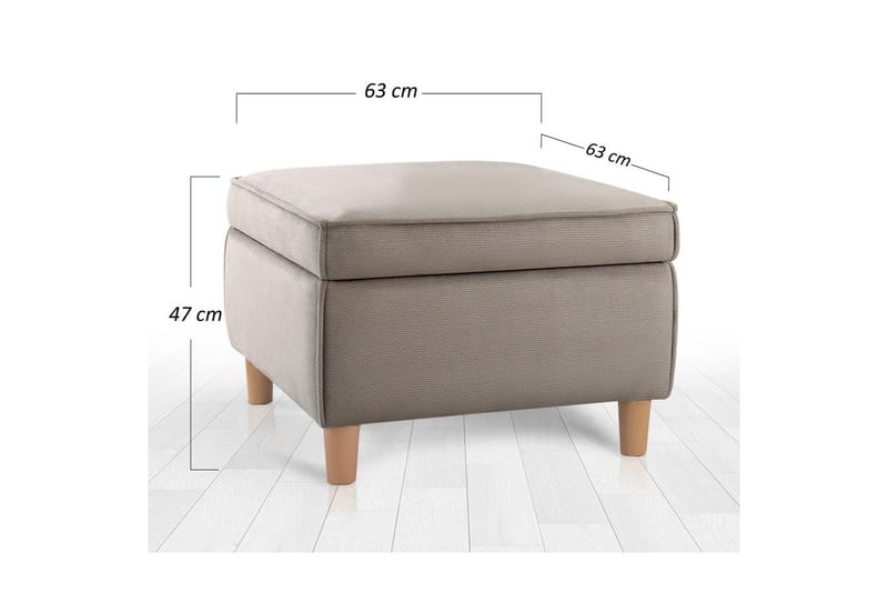 Sufian Fotskammel 63 cm - Brun - Møbler - Stoler & lenestoler - Krakk - Fotskammel